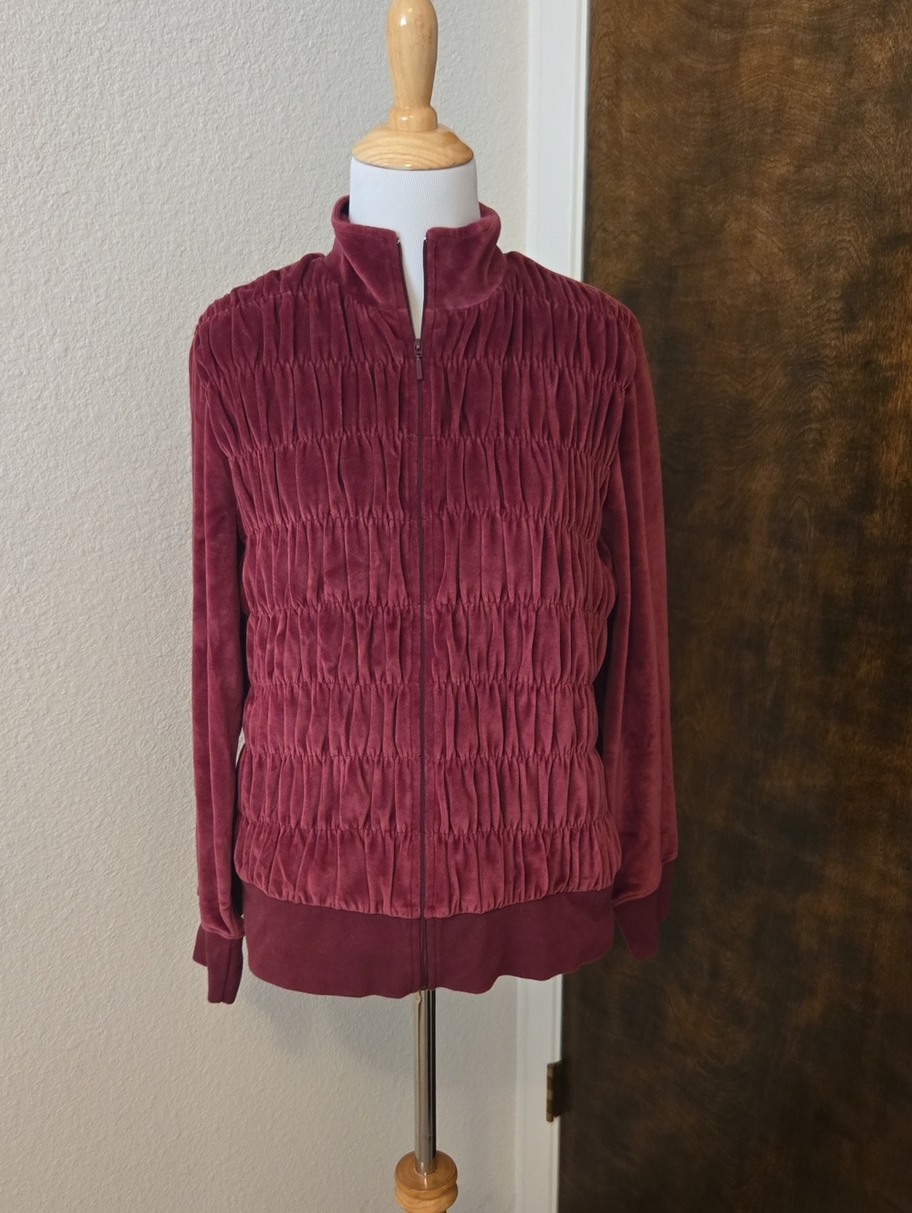 Sport Savvy Velour Smocked Jacket